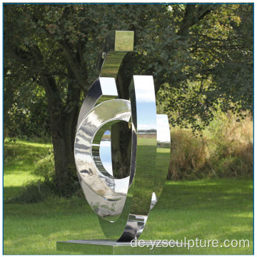 Edelstahl-abstrakte Skulptur für im freien